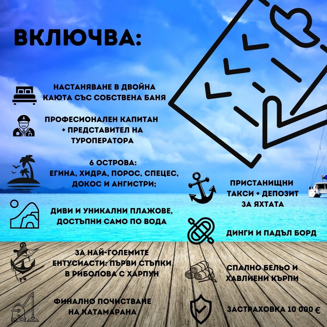 ПОЧИВКА С КАТАМАРАН В ГЪРЦИЯ, САРОНИЧЕСКИ ОСТРОВИ, НА МОРЕ В ГЪРЦИЯ